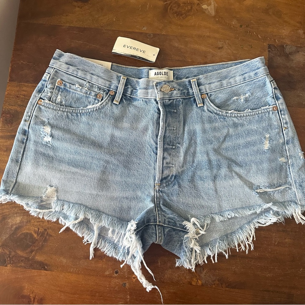 Agolde Parker Women's Frayed Jean Shorts‎ Swapmeet Size 31 NWT